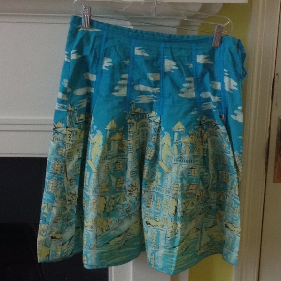 Kenzie Turquoise Skirt Ribbon Side Tie - Sz 6 - Picture 3 of 8